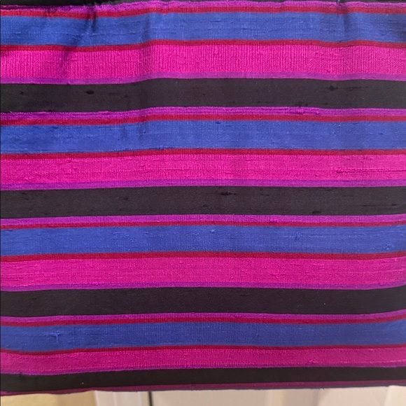 Striped Pink and Blue Women\'s Bag in dupioni silk lucite handles medium bag